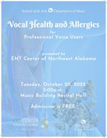 A Discussion on Vocal Health & Allergies with UNA Music Department