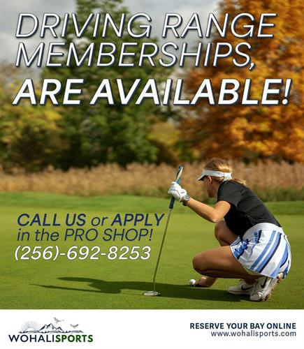 Woahli Golf Range Memberships