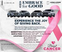 "Embrace for Good" Drive Event for Breast cancer Awareness