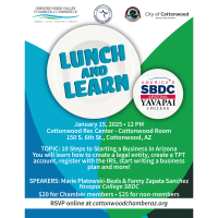 Lunch & Learn Topic: SBDC 10 Steps to Starting a Business in AZ