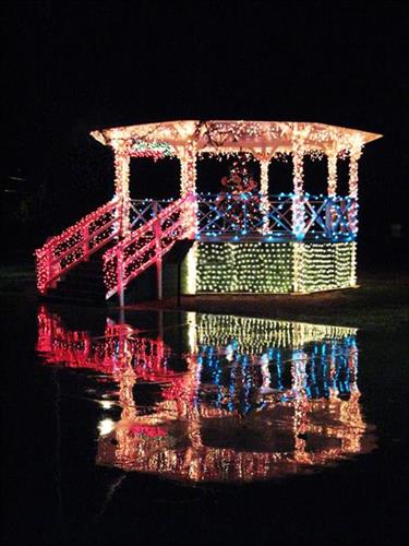 Clarkdale Park Gazebo at Christmas