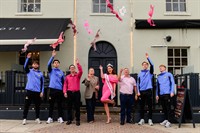 Doncaster Rovers players return for third year of Bawtry’s famous bra bunting photoshoot