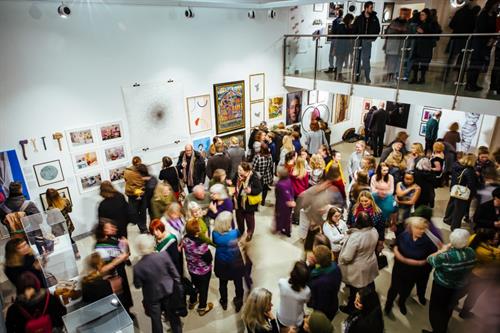 Rebel Daughters exhibition launch at The Point - darts (image credit James Mulkeen)