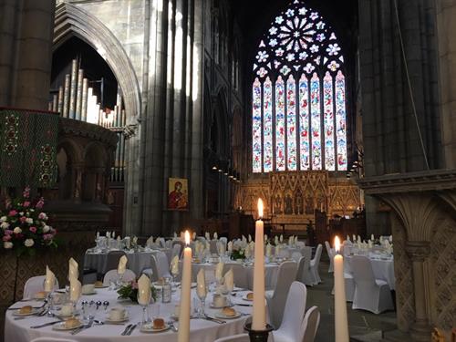We can host dinners her within the Minster 