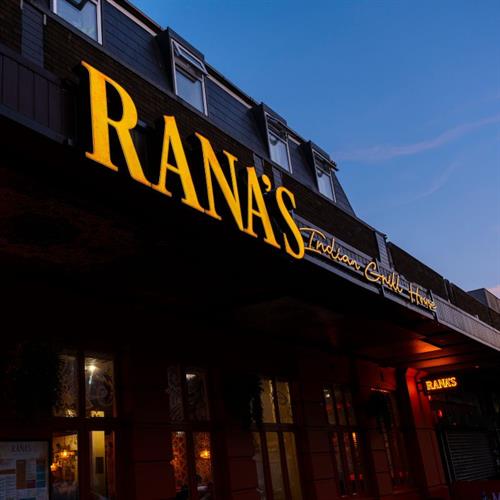 Rana's Indian Grill Restaurant Doncaster Front of Building Sign