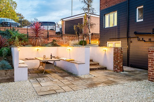 Our door seating and private parking at Coppergate Mews Doncatser