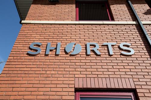 Shorts signage