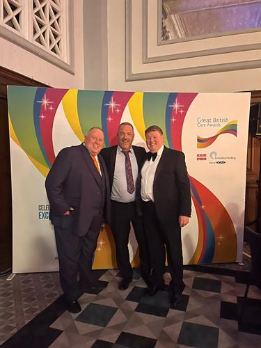 Neil (Treo) with Tony and Rob from Idem at the Great British Care Awards