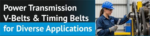 Discover our extensive range of industrial power transmission solutions designed to meet the demands of diverse applications. Uncover the efficiency and reliability of our industrial belt drives, including V-belts and timing belts, providing seamless power transfer in manufacturing and machinery. 