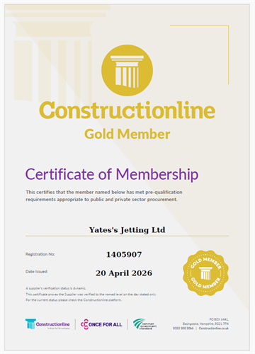 Gold Membership accreditation on Constructionline.