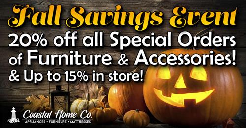 Fall Savings Event extended to the end of November!