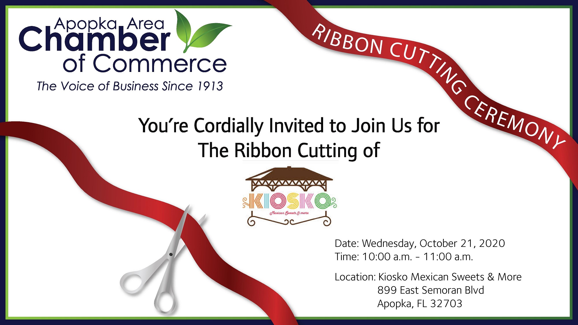 Ribbon Cutting for Kiosko Mexican Sweets & More - Blog - Apopka Area ...