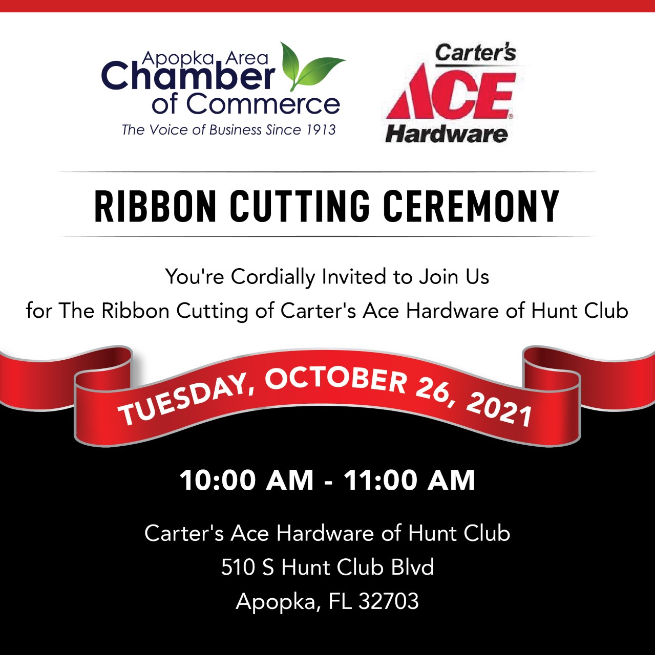 Image for Ribbon Cutting for Carter's Ace Hardware of Hunt Club