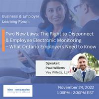 Two New Laws: The Right to Disconnect and Employee Electronic Monitoring – What Ontario Employers Need to Know