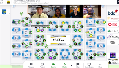 eSAX Virtual Events hosts events for others on a very interactive and engaging virtual (non Zoom) platform that was made for networking.
