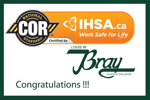 Bray is IHSA COR certified Bray is IHSA COR certified