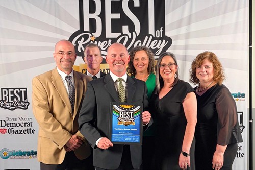Three-peat! VBSD was voted “Top Public School System” for the third consecutive year in the Best of River Valley contest. 