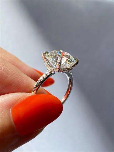 Custom Cushion Engagement Ring