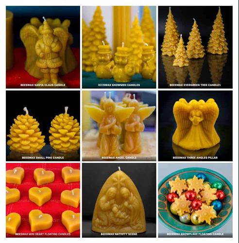 Beeswax candles for Christmas
