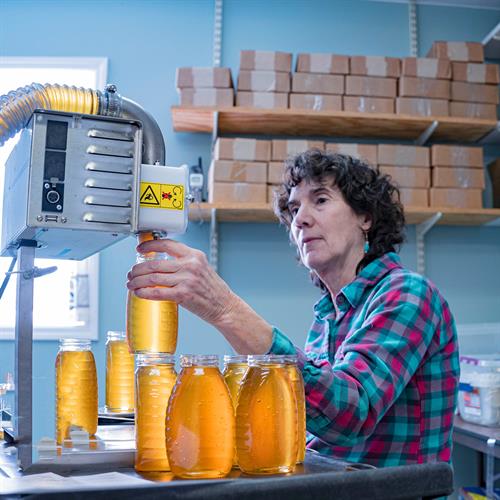 Mary bottling 1lb New Jersey Spring Wildflower Honey