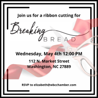 Ribbon Cutting Breaking Bread