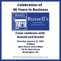 Russell's Celebration of 40 Years in Business