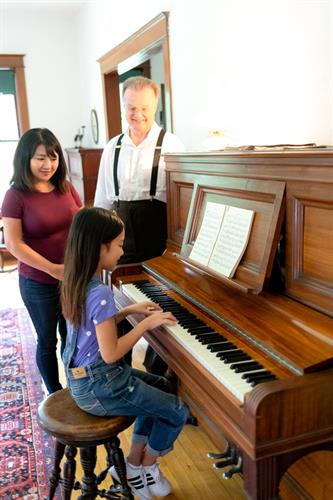 Our fully-functioning 1901 piano!