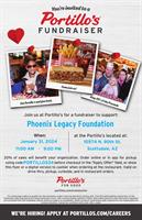 Restaurant Fundraiser at Portillo's in Scottsdale to Support Phoenix Legacy Foundation