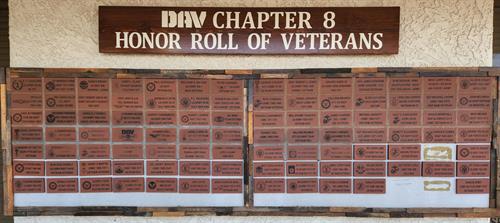 Veterans Honor Wall at DAV Chapter 8 Veterans Honor Wall at DAV Chapter 8