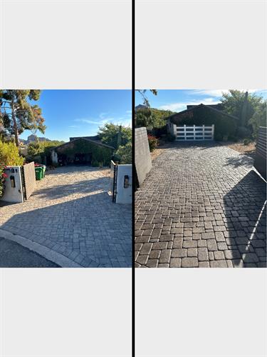 Paradise Valley Driveway cleaned and sealed (before and After)