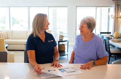 Consulting with the primary spouse of a veteran.