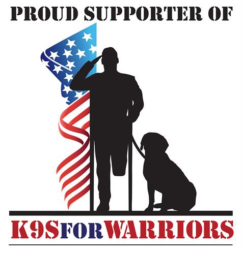 Proud Supporter of K9s for Warriors