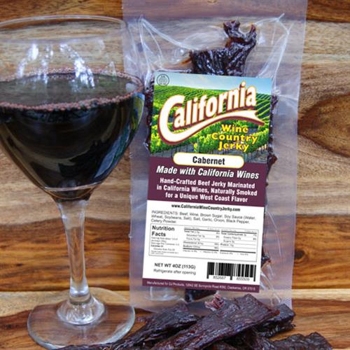 LuxGiftsnGoods.com features ale and wine infused beef jerky and sausage sticks.