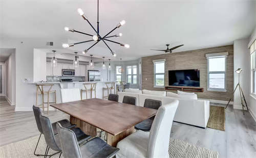 Halifax Condominium Remodel, open concept dining room & living room