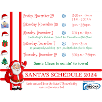 Santa Claus Schedule 2024