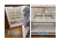 Before and after dirty fridge