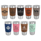 Stainless Steel Leatherette Wrapped Tumblers Stainless Steel Leatherette Wrapped Tumblers