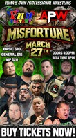 APW Professional Wrestling" MISFORTUNE" at Z Fun Factory