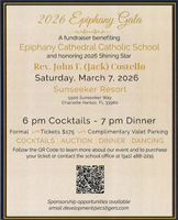 2026 Epiphany Gala, a fundraiser benefiting Epiphany Cathedral Catholic School