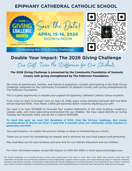 Giving Challenge April 15th-16th!  