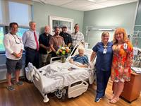 Lemon Bay Sunrise Rotary Club surprised a patient at HCA Florida Englewood Hospital  on National Grateful Patient Day