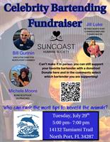 Suncoast Humane Society's Celebrity Bartending Fundraiser