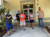 Delivering masks made by START members to Loveland Center