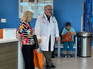 Dr. Charette speaking at Open House
