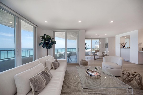 Coastal Living Room with Gulf Views