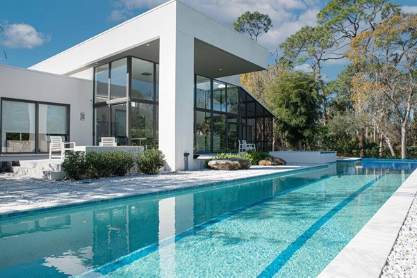 Modern Outdoor Living Space with Pool