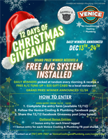 12 Days of Christmas Contest - Venice Cooling and Plumbing