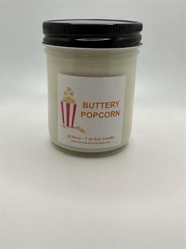 Popcorn scented candle