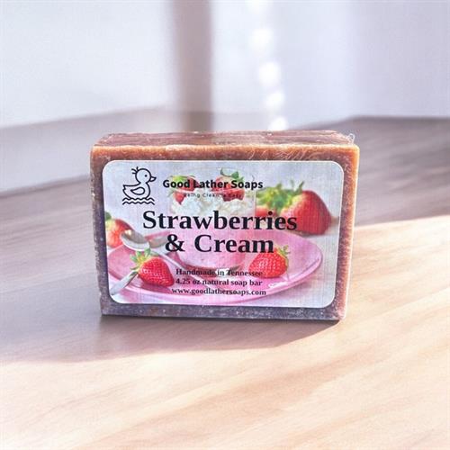 Strawberry and Cream bar soap