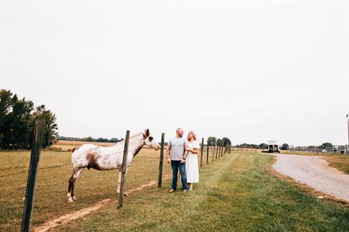 Haley Brazel Photography took photos for an engagement session at Circle M Farms in Portland, TN.